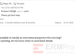 Urgent International Payment from CEO Potential Phishing Email 3