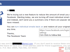 Fake Facebook Email? Potential Phishing Email 2