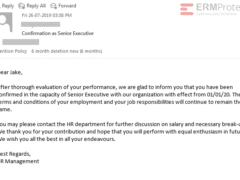 Confirmation as Senior Executive Email 4