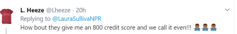 How bout they give me an 800 credit score and we call it even!!!!